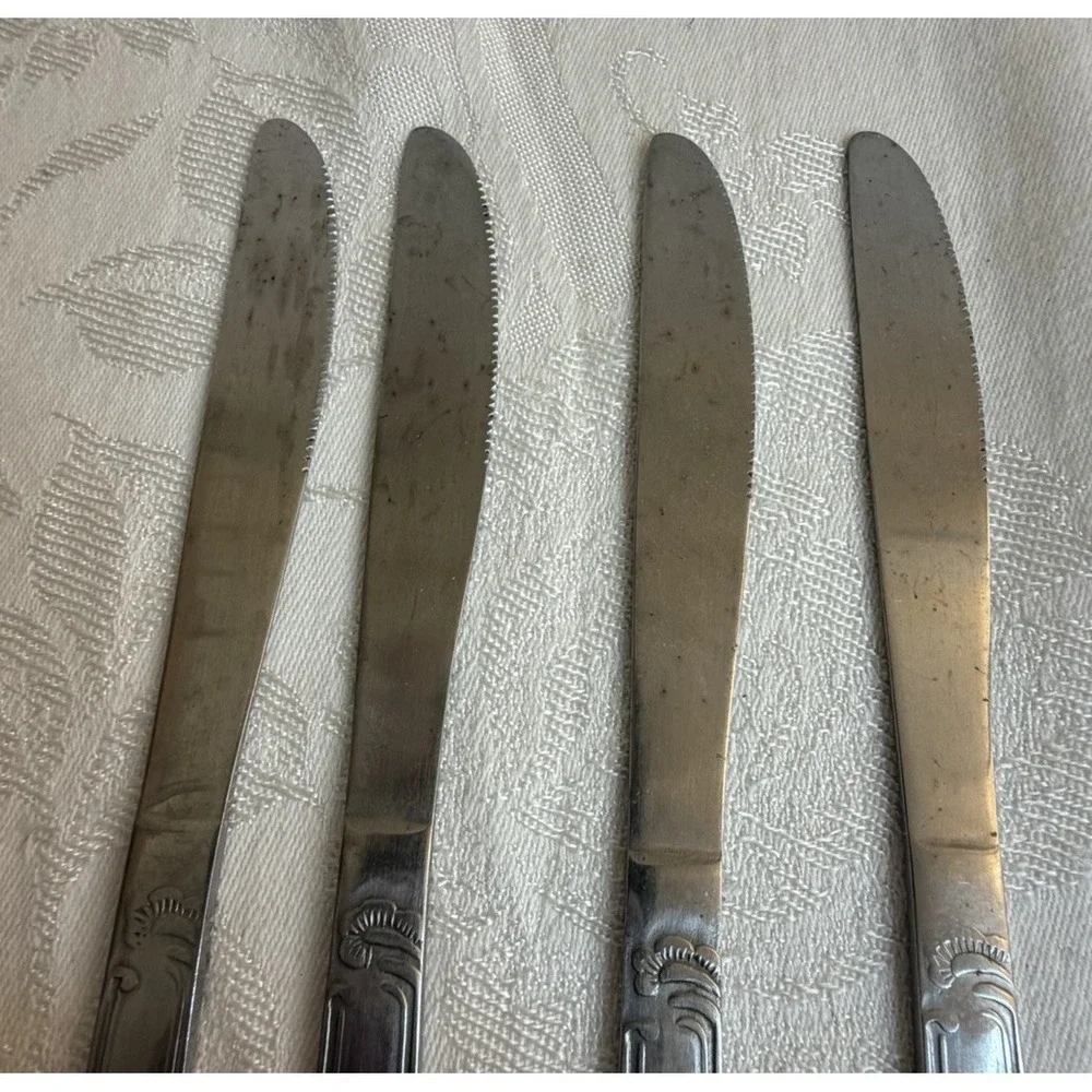 Vintage Utica Stainless Steel‎ Flatware 14 Piece Forks Knifes Spoons Silverware
